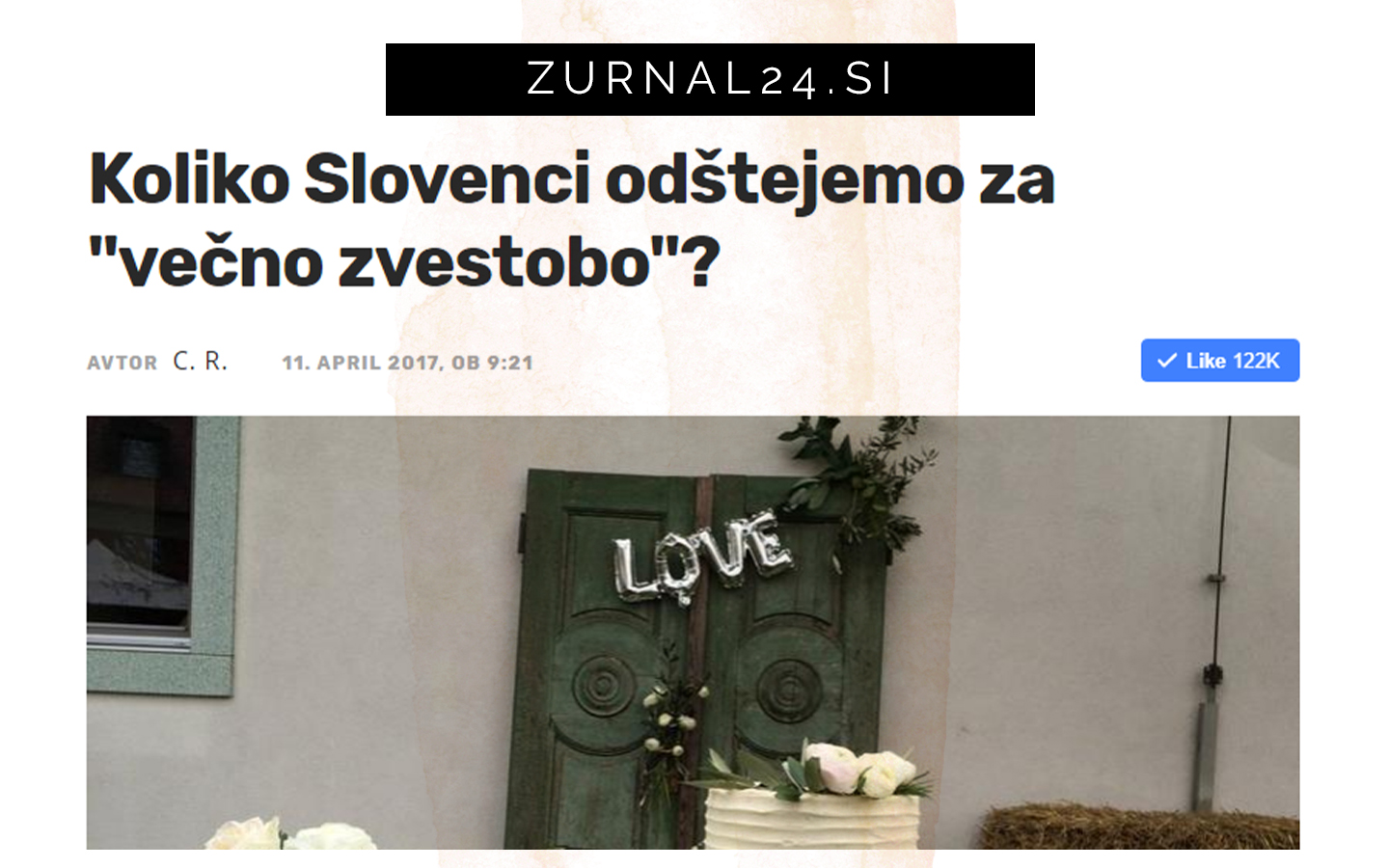 Cena poroke v Sloveniji.