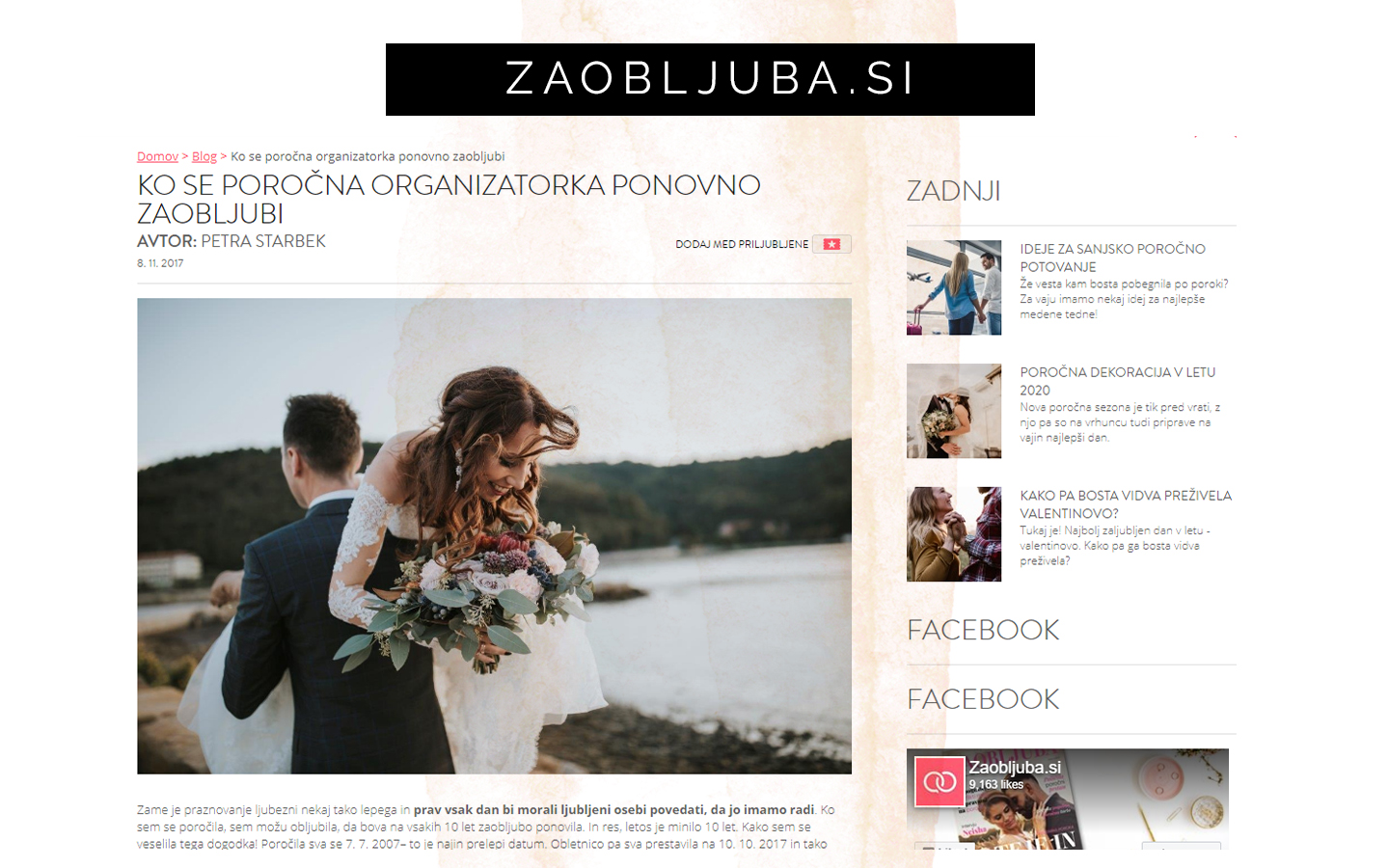 Božanska poroka organizatorke porok Petre Starbek ob morju