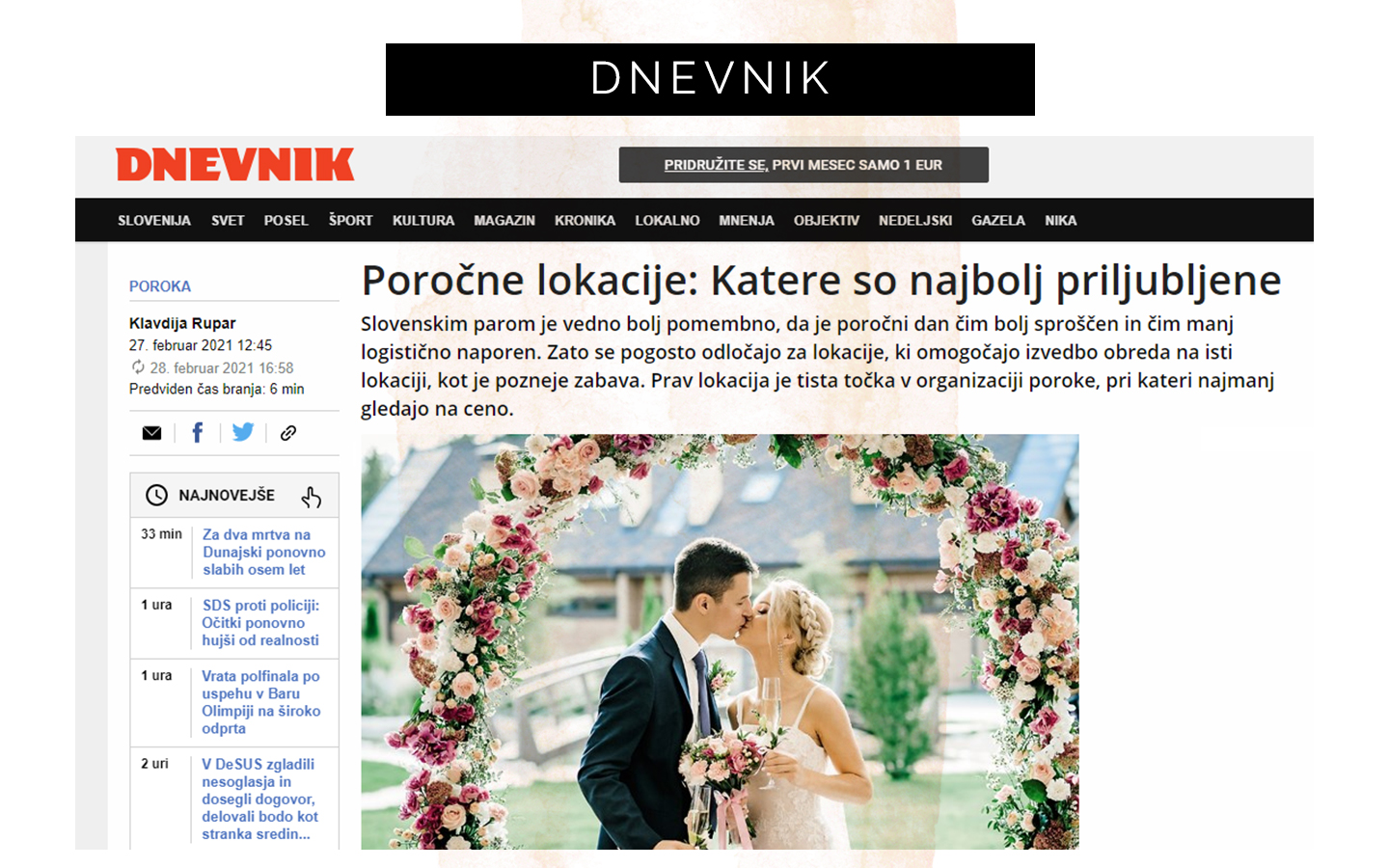 Organizatorka porok govori o poročnih lokacijah, ki so zelo priljubljene