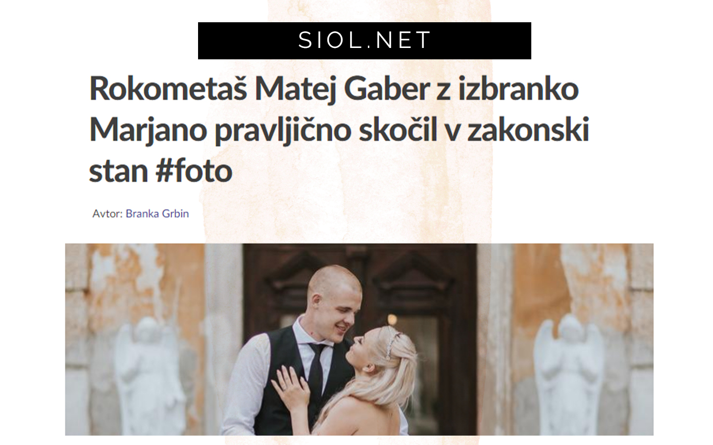 Poroka rokometaša Mateja Gabra