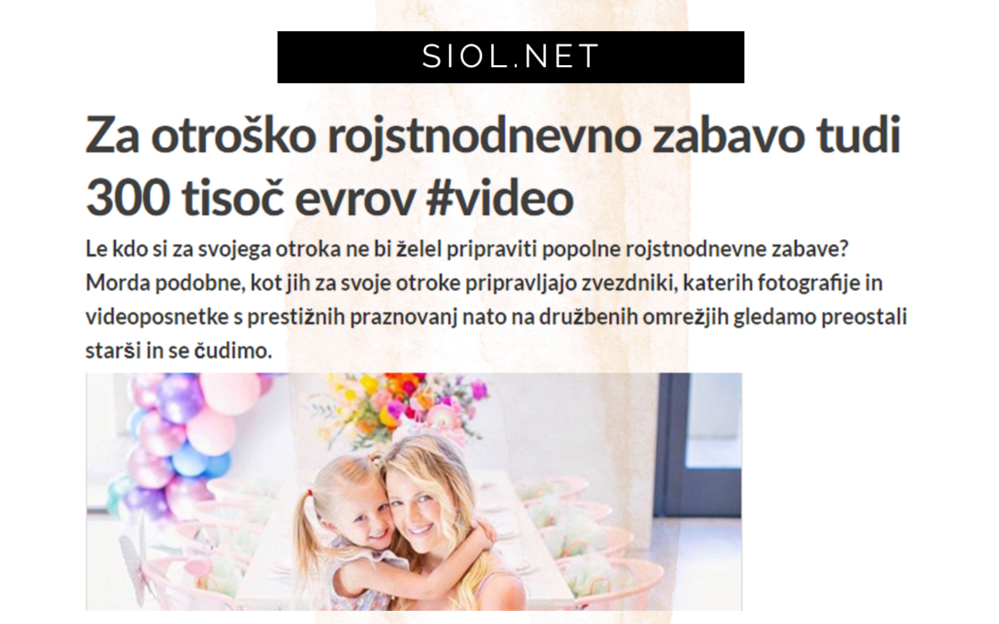 Organizacija zabave za otroke